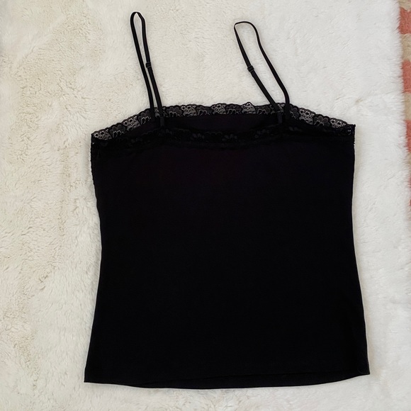Y2K Black Lace Sequin Cami | Style & Co Stretchy Tank Top - Picture 7 of 9